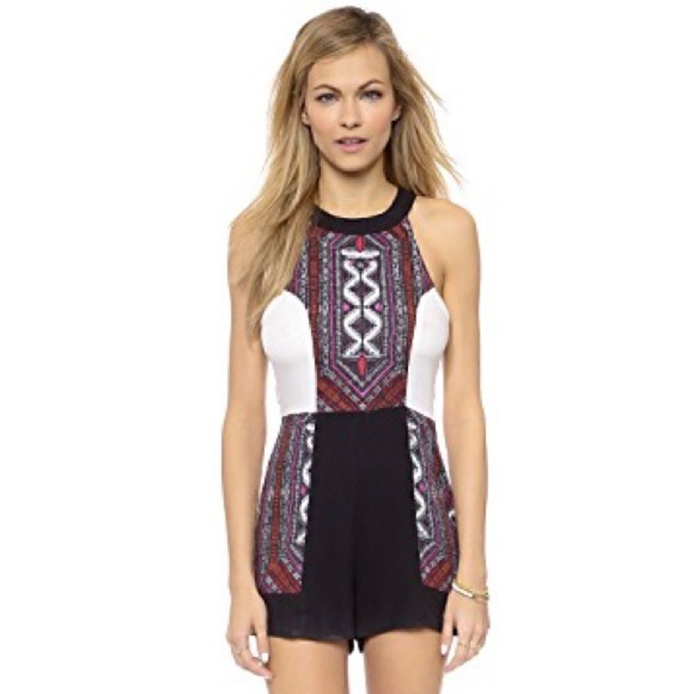 Minkpink pastel neon tribal print romper